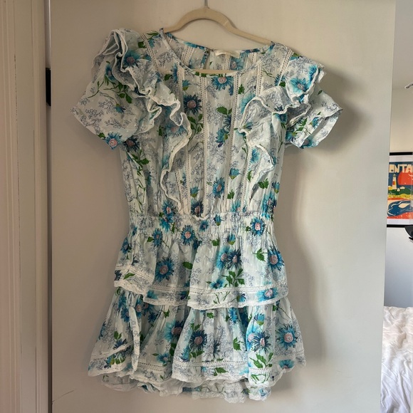LoveShackFancy Natasha Ruffled Mini Dress - Picture 4 of 5